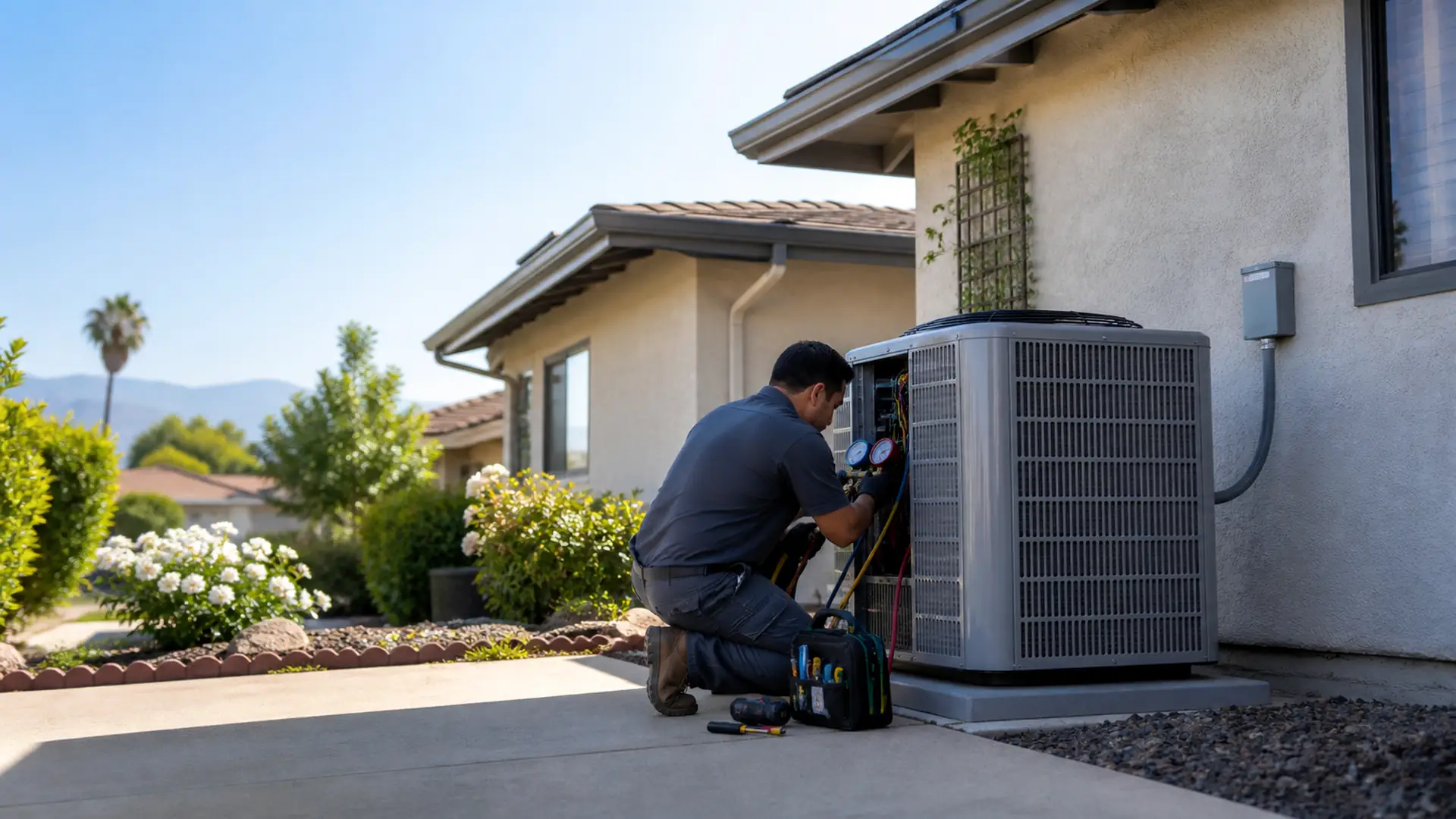 Carrier condenser service on a Lincoln Park Craftsman in Pomona, ZIP 91766.